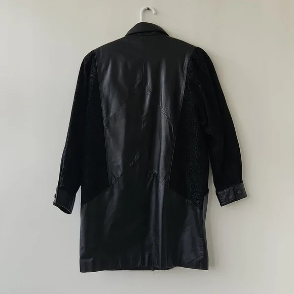 Vtg Wilsons Leather Jacket Womens Full Zip Thinsulate Short Trench Coat … - Picture 3 of 10